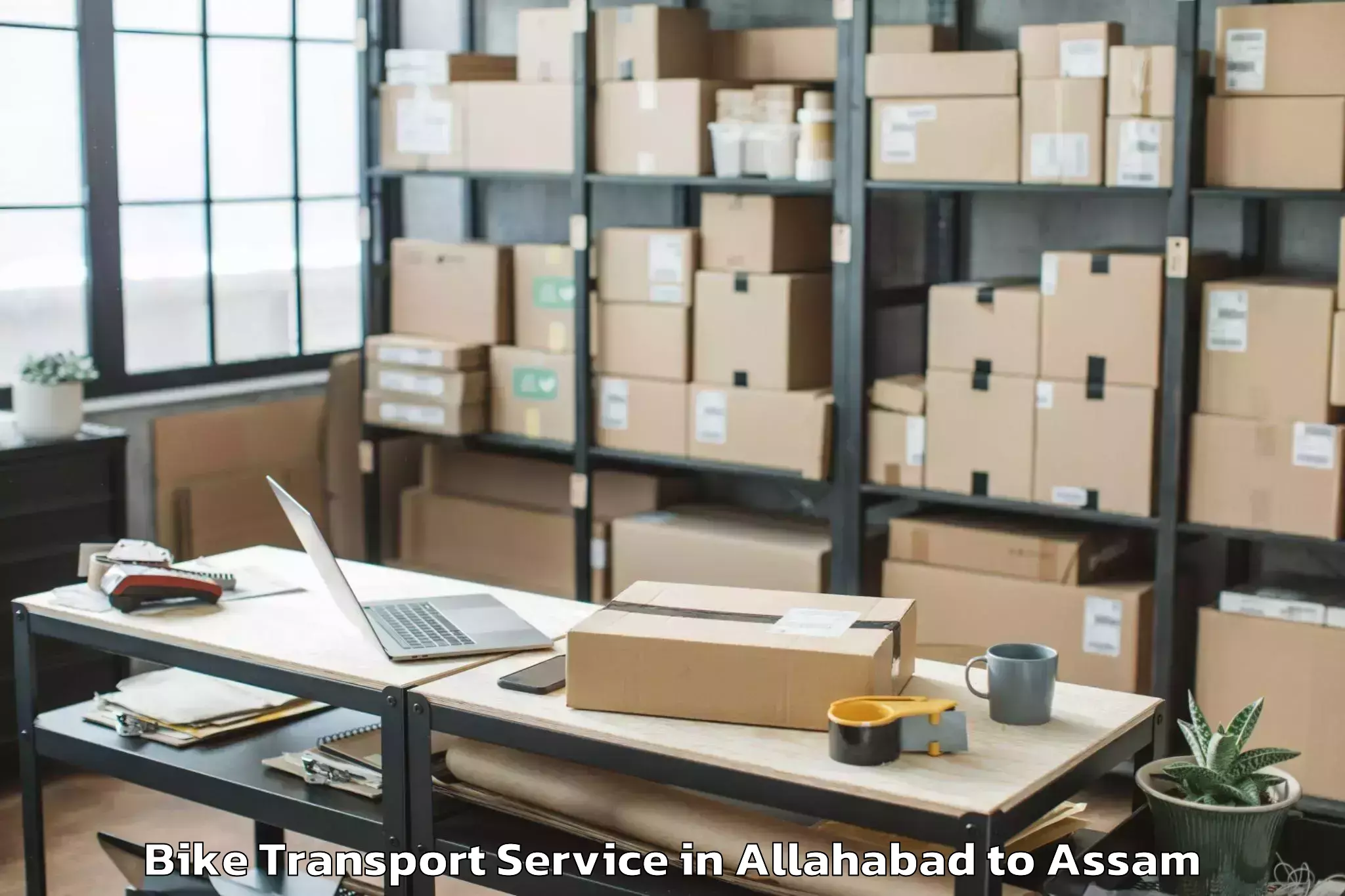 Professional Allahabad to Lilabari Airport Ixi Bike Transport